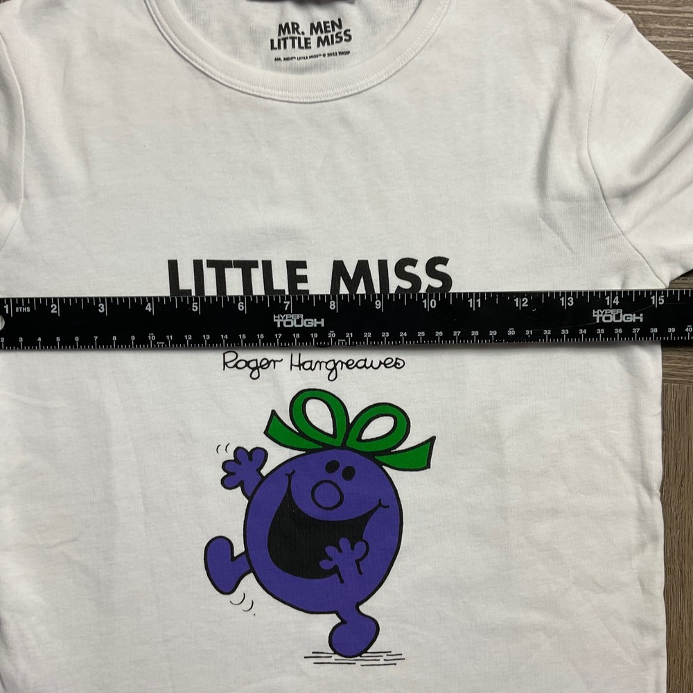 Mango MNG Little Miss Naughty Graphic Baby Tee Shirt Womens Small White Purple - Picture 6 of 7